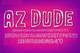 AZ Dude Font Review: A Playful Display Typeface for Creative Branding