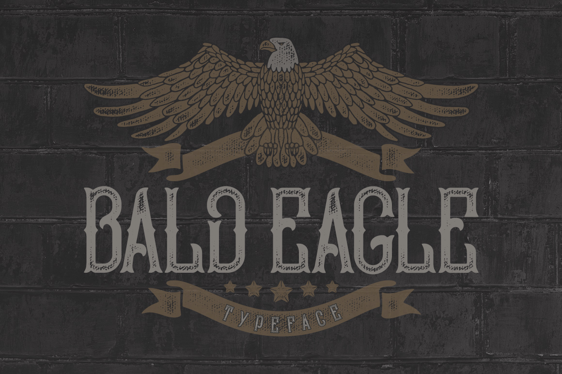 Bald Eagle Font for Vintage-Inspired Display Designs