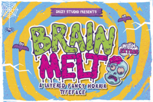Brain Melt Font: A Layered Horror Typeface for Bold Branding
