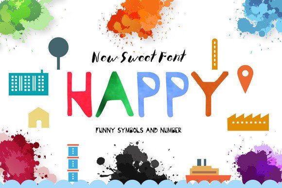 Happy Font for Display and Digital Design Projects