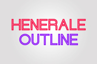 Henerale Outline Font for Bold Digital Branding and Display