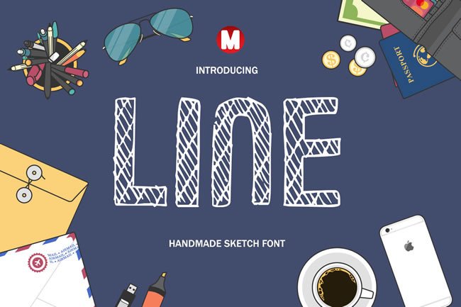 Line Font: A Playful Handmade Sketch for Designers