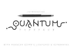 Quantum Typeface: A Modern Display Font for Crafters and Sellers